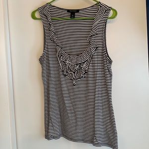 White House Black Market ruffled tank Size M